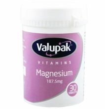 Valupak Vitamins Magnesium 187.5mg 30 Tablets